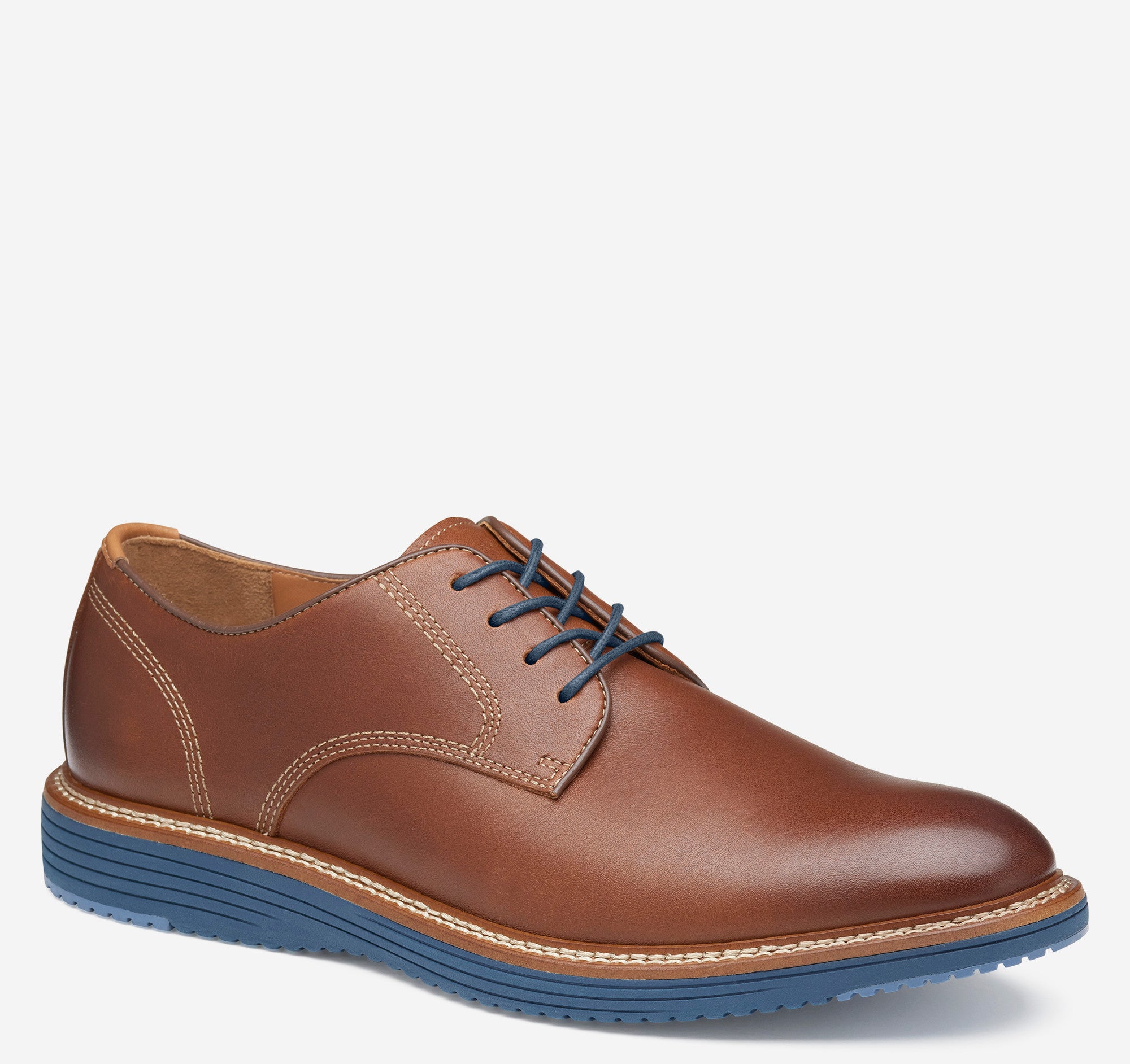 Johnston & Murphy Men\'s Upton Plain Toe Tan Oiled Full Grain - Medium Upton Plain Toe Shoes | MJ Footwear main image 3