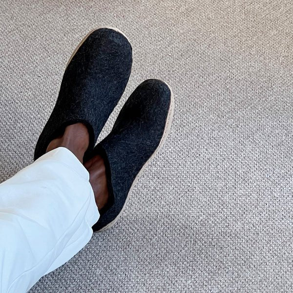 Glerups Unisex Slip - on with Leather Sole Slipper | Hiline Sport