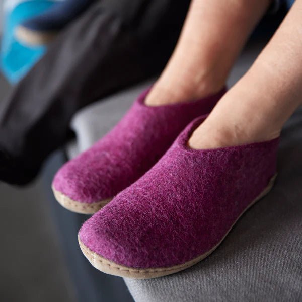 Glerups Unisex Slip - on with Leather Sole Slipper | Hiline Sport