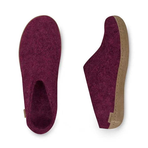 Glerups Unisex Slip - on with Leather Sole Slipper | Hiline Sport