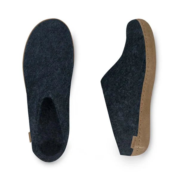 Glerups Unisex Slip - on with Leather Sole Slipper | Hiline Sport