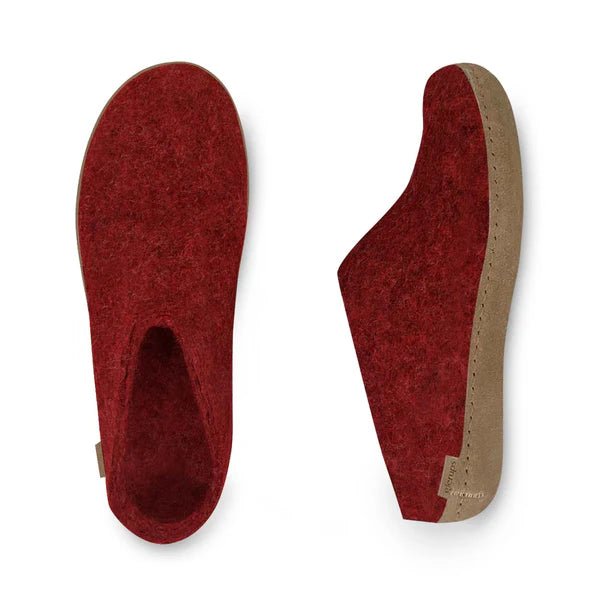 Glerups Unisex Slip - on with Leather Sole Slipper | Hiline Sport