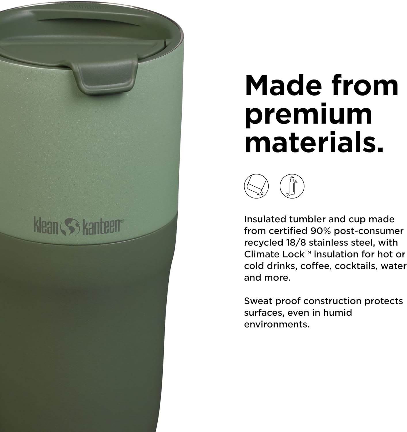Klean Kanteen 26 oz Rise Tumbler - Stainless Steel with Flip Lid | Hiline Sport