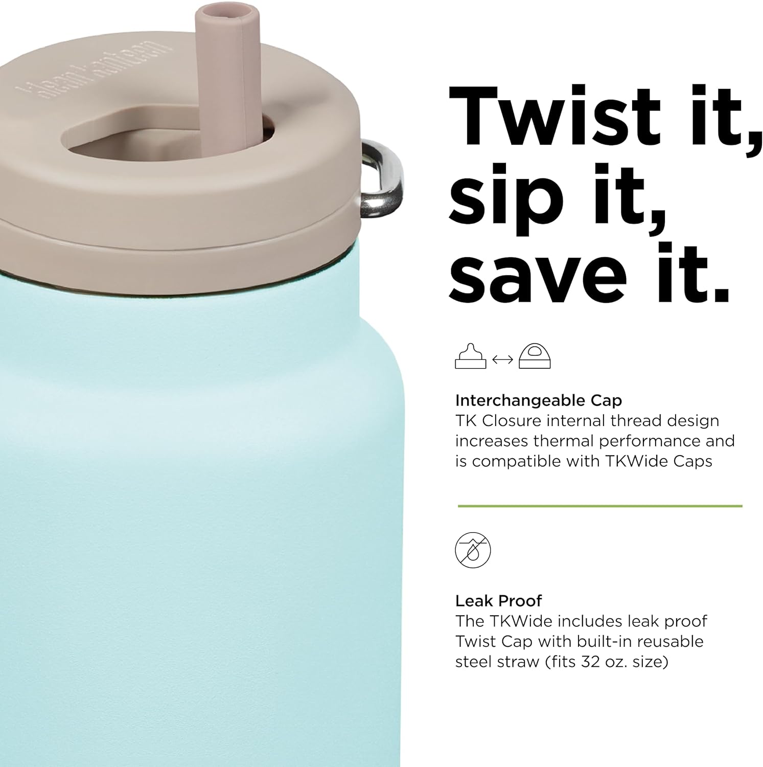 Klean Kanteen 32 oz TKWide Insulated Water Bottle with Chug Cap | Hiline Sport