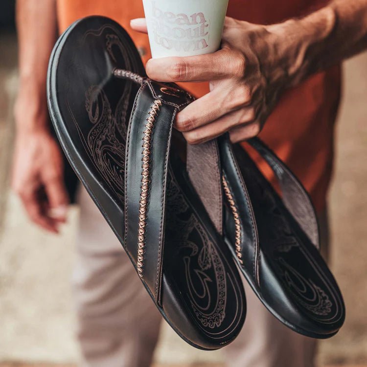 Olukai Men's Mea Ola Leather Beach Sandal | Hiline Sport