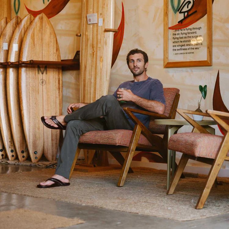 Olukai Men's Mea Ola Leather Beach Sandal | Hiline Sport