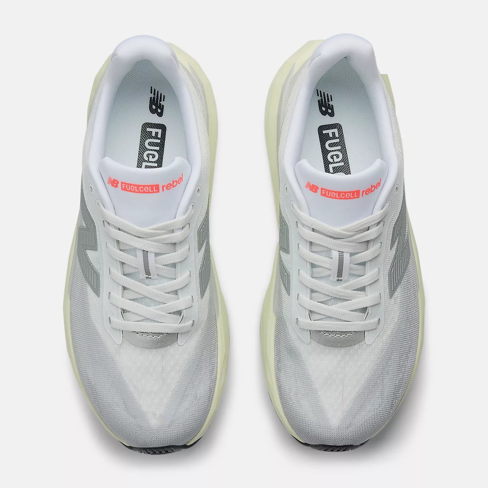 New Balance Women's FuelCell Rebel V5 Running Shoe - Raincloud with White and Mineral