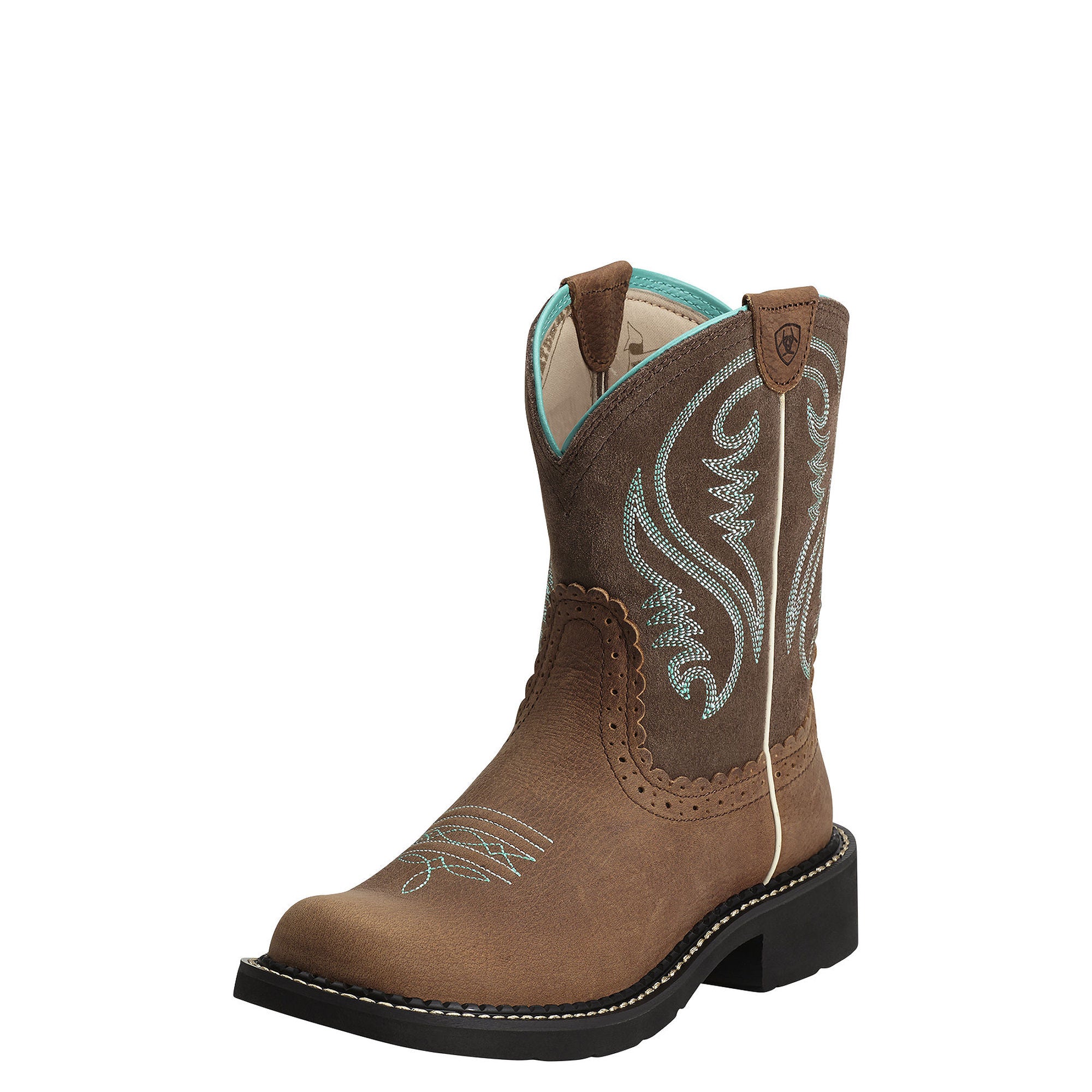 NEW WITH BOX ARIAT Womens Fatbaby Heritage Dapper Western Boot 9.5 Ariat Ladies Fatbaby Heritage Dapper Royal Choc Short Boots  main image 2