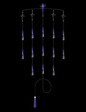 Bluewing 36" Fishing Spreader Bar Starboard Canyon with 9" Floating Squids, Trolling Birds and 316 Stainless Steel Rod - Black/Purple | Hiline Sport