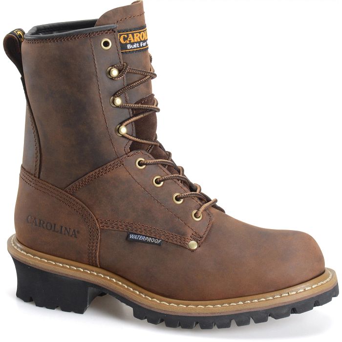 Carolina Men's Elm 8" Waterproof Leather Logger Boot - Hiline Sport -