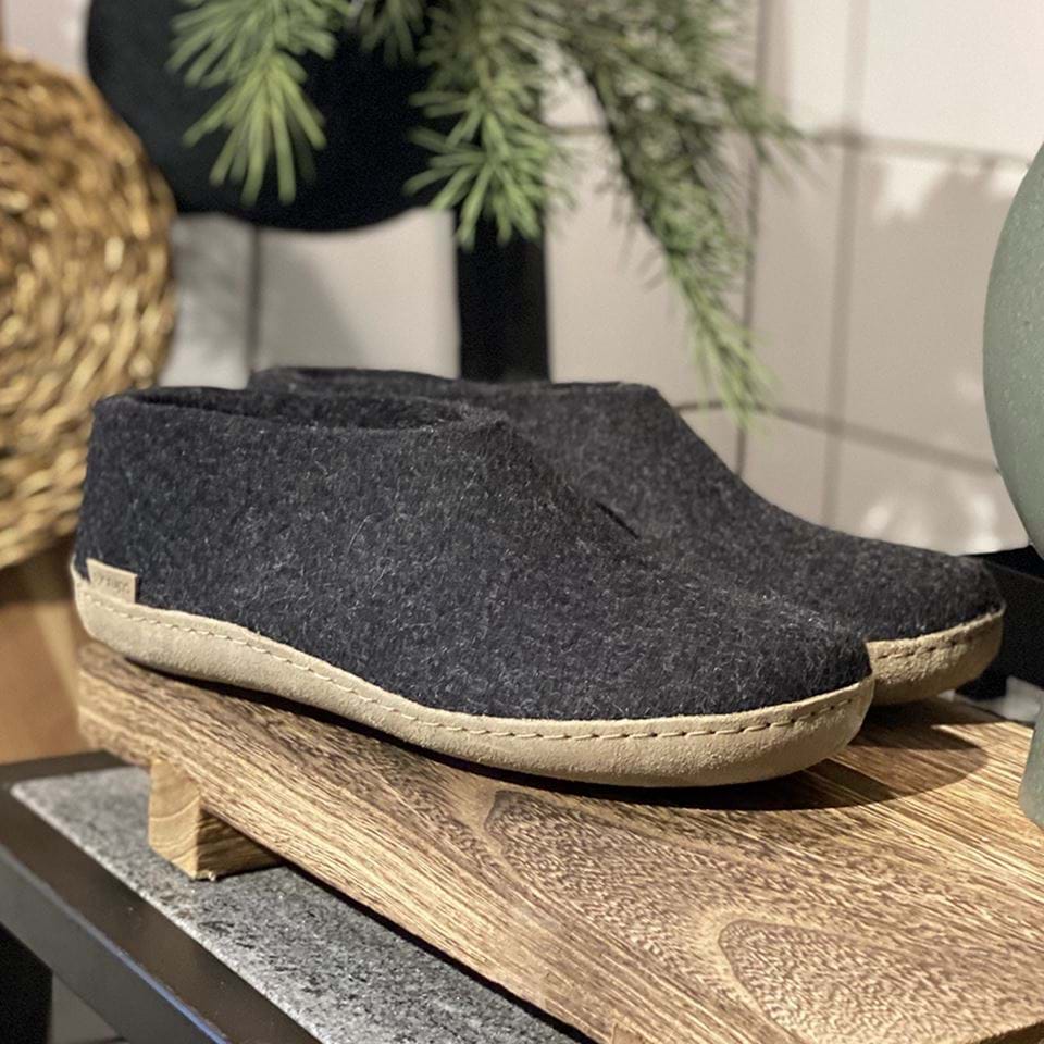Glerups Unisex Natural Wool with Leather Sole Shoe - Hiline Sport -
