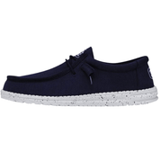 Hey Dude Men's Wally Slub Canvas Navy Shoes - Hiline Sport -