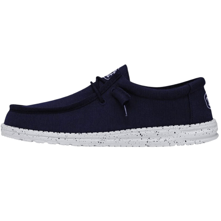 Hey Dude Men's Wally Slub Canvas Navy Shoes