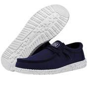 Hey Dude Men's Wally Slub Canvas Navy Shoes | Hiline Sport