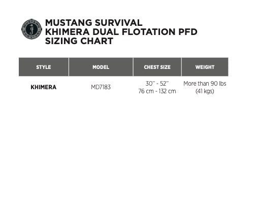 Mustang Survival Unisex Khimera Dual Flotation PFD Personal Flotation Device Vest | Hiline Sport