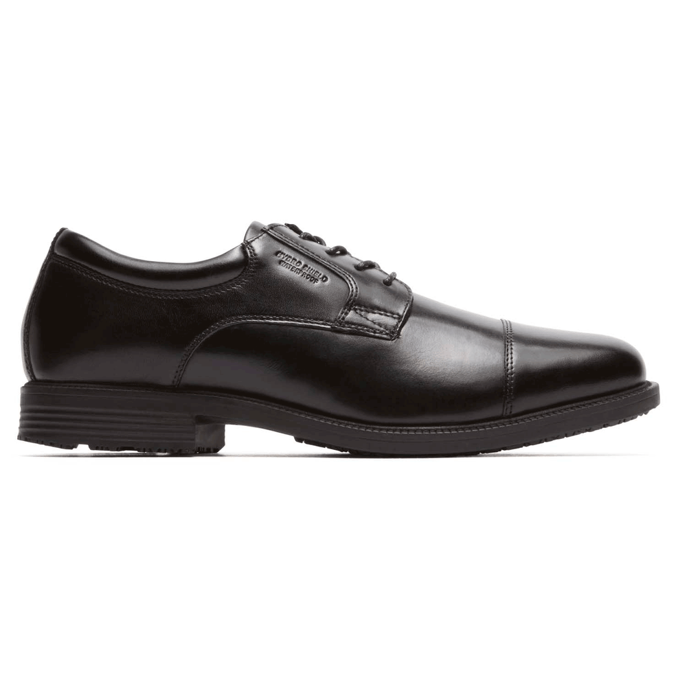 Rockport Men's Essential Details Waterproof Cap Toe, Size: 13, Black