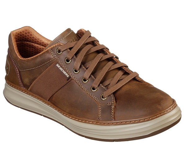 Skechers Men's MORENO- WINSOR Fashion Sneakers, Dark Brown, 7.5