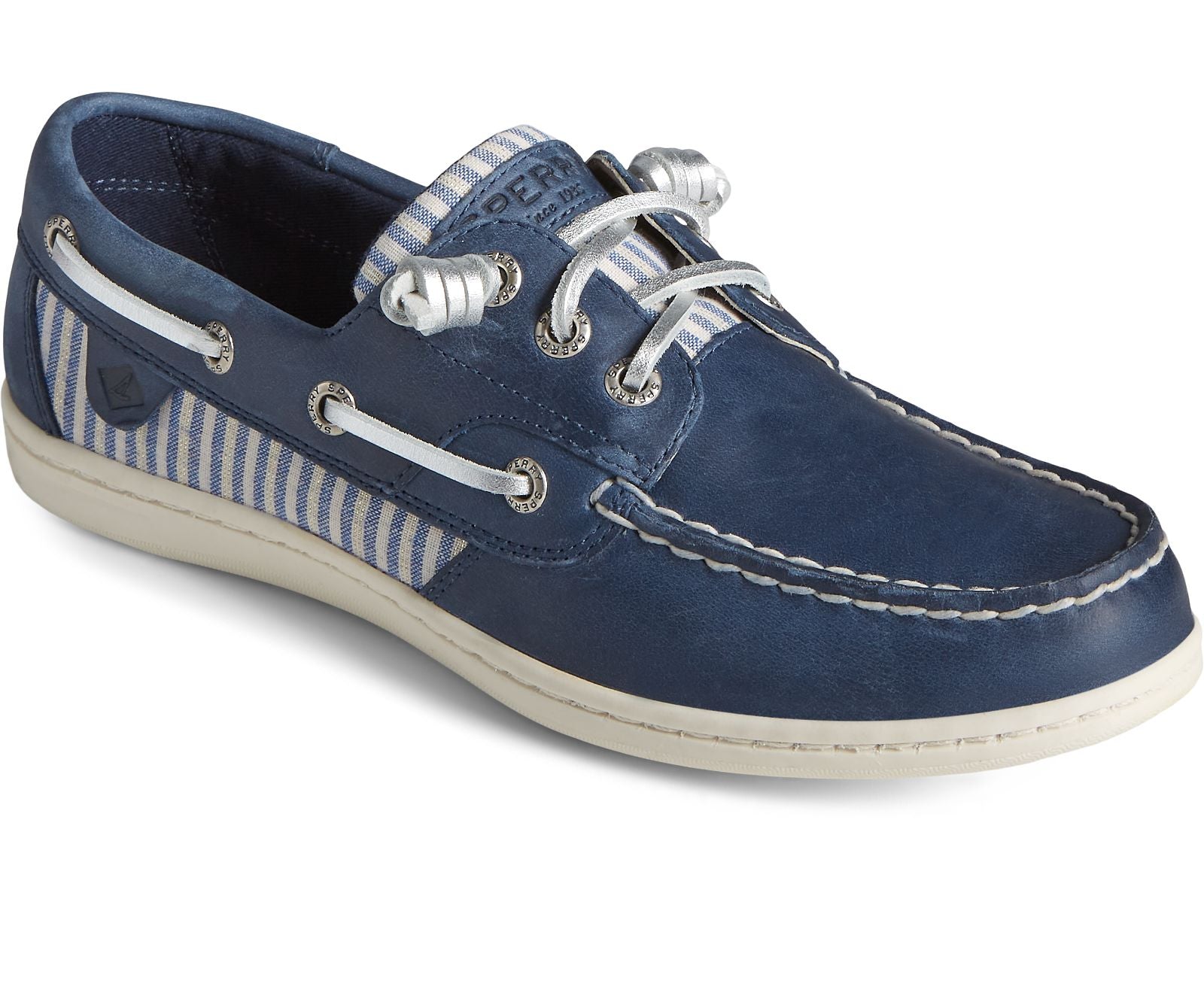Sperry Women's Songfish Metallic Stripe Boat Shoe - Hiline Sport -