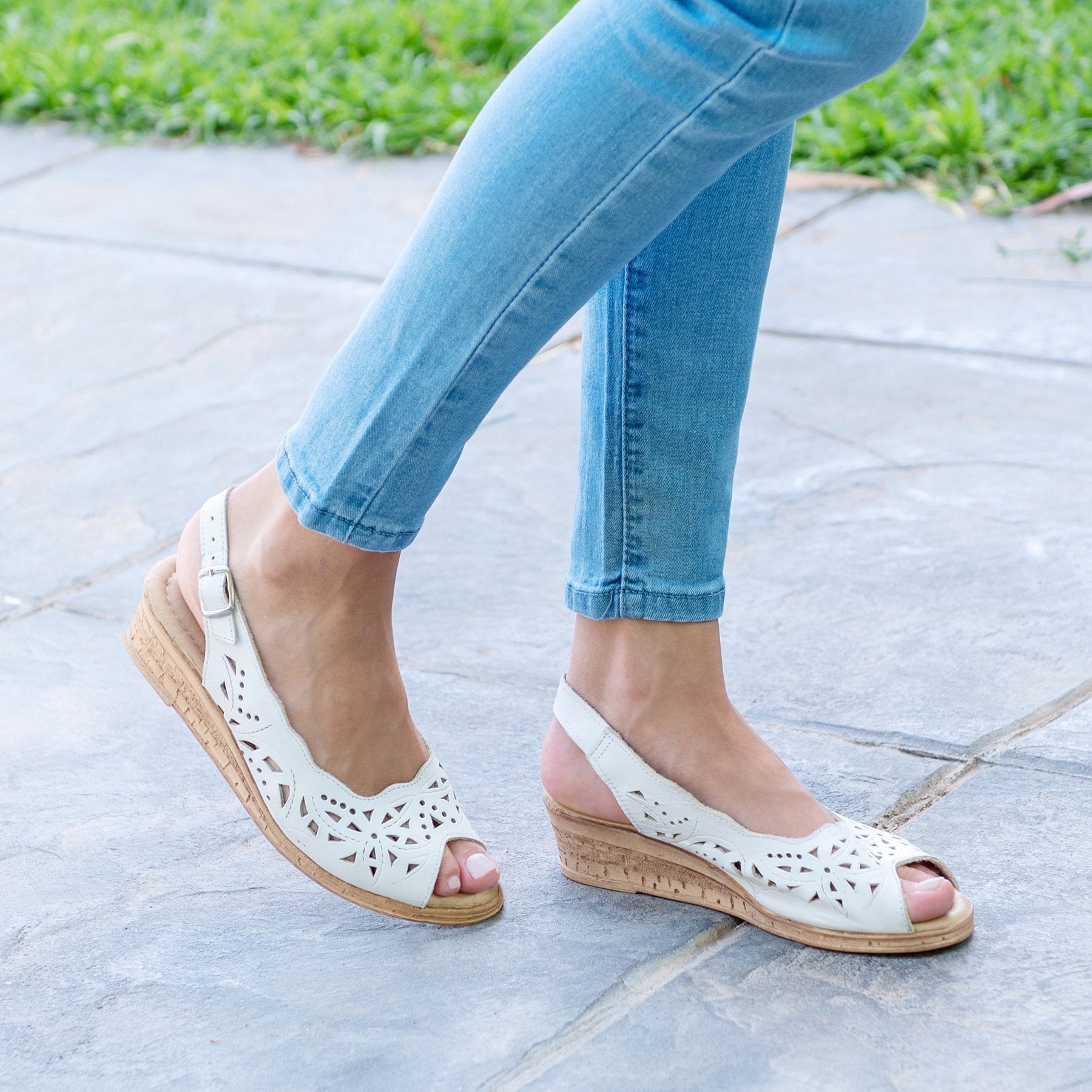Spring Step Women's Orella Leather Wedge Sandal - Hiline Sport -