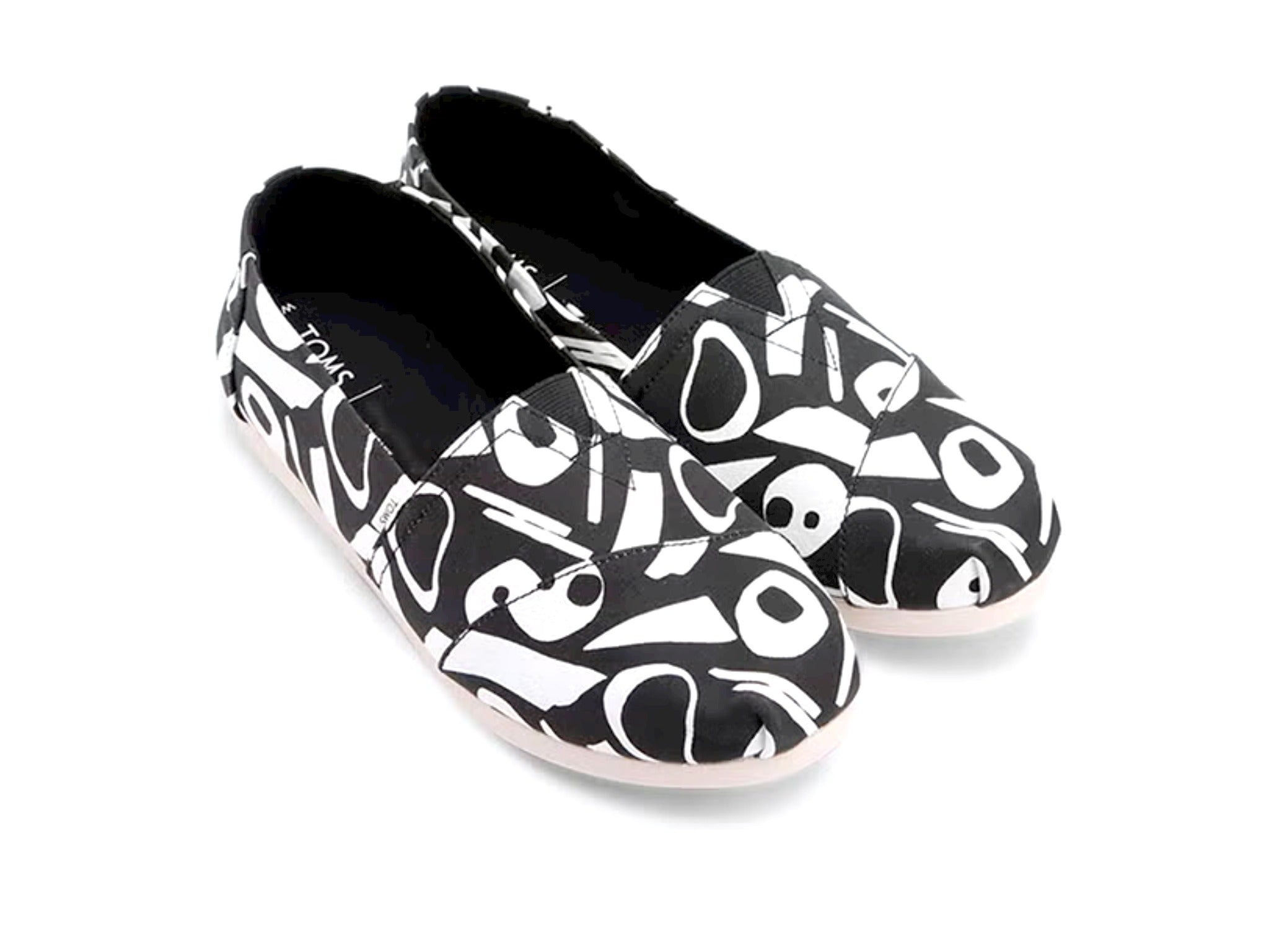 Toms Women's Classic Alpargata Abstract Canvas Print Slip On Shoe - Hiline Sport -
