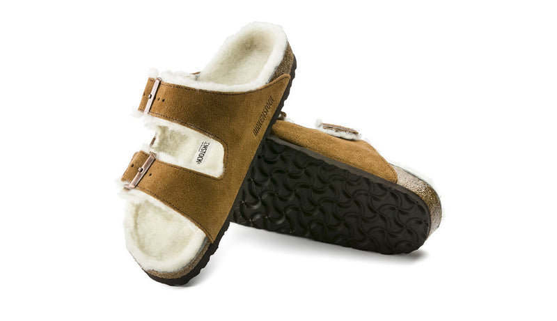 Birkenstock Women's Arizona Shearling Suede Leather Sandal