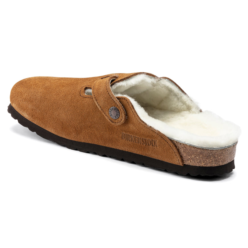 Birkenstock Unisex Boston Shearling Suede Leather Sandal