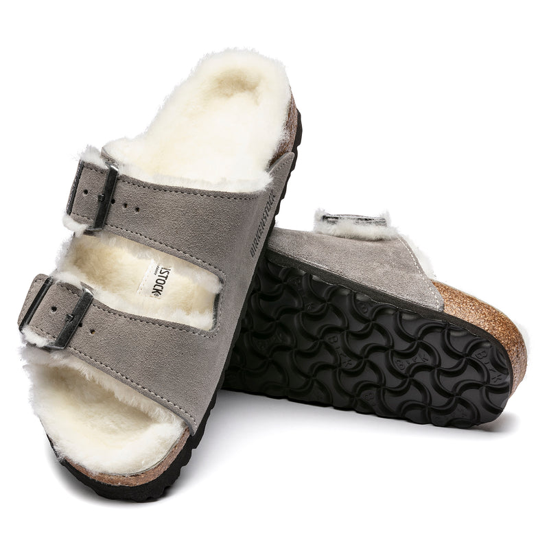 Birkenstock Women's Arizona Shearling Suede Leather Sandal