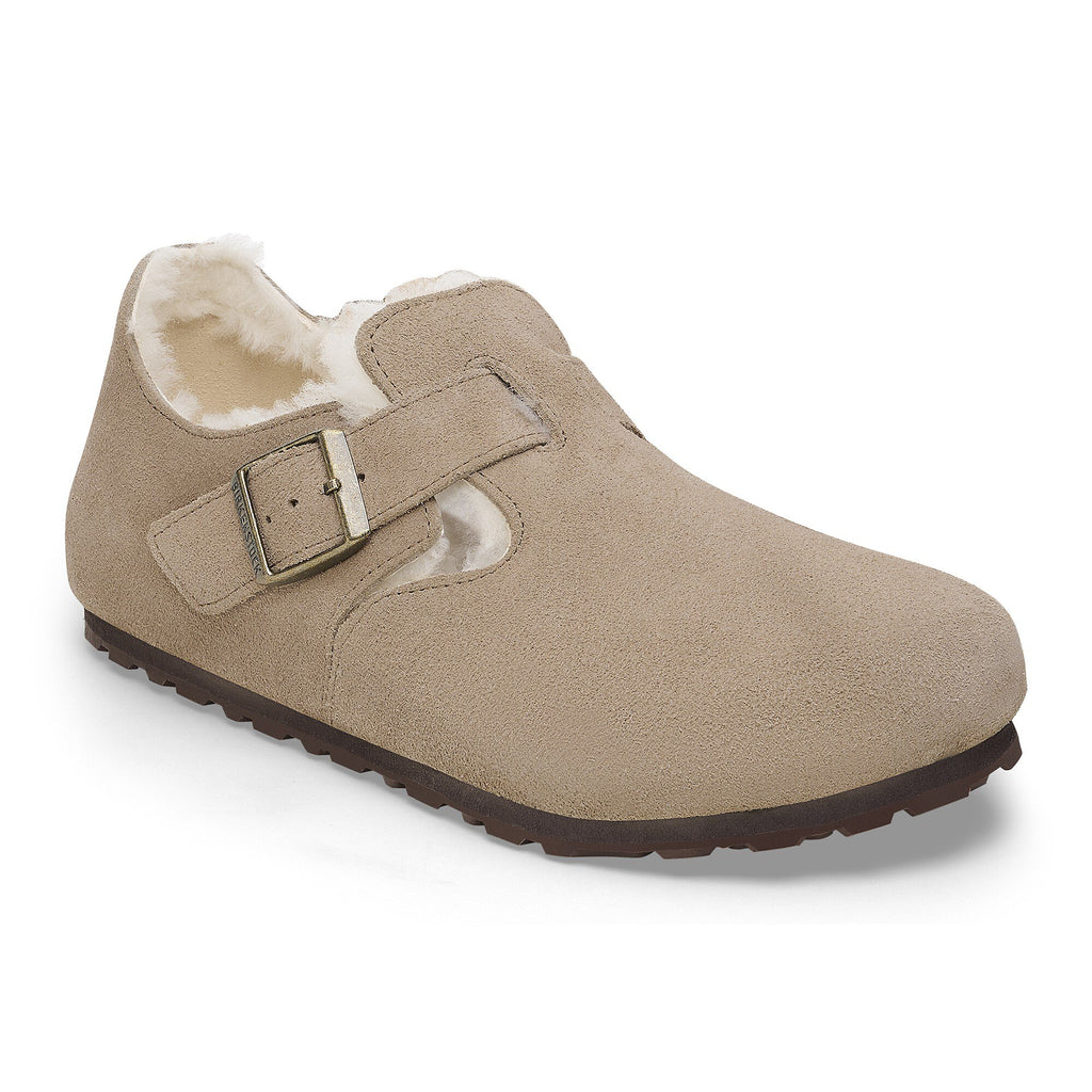 Birkenstock Women's London Shearling Suede Leather Shoes