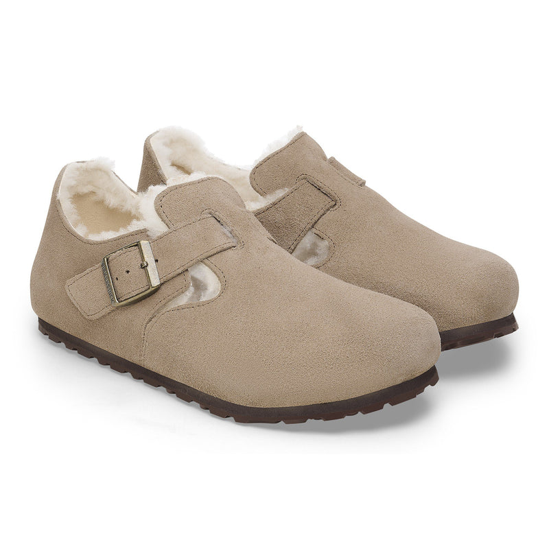 Birkenstock Women's London Shearling Suede Leather Shoes