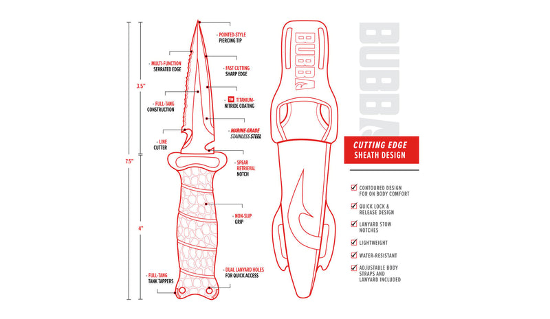 Bubba Scout™ 3.5" Pointed Dive Knife