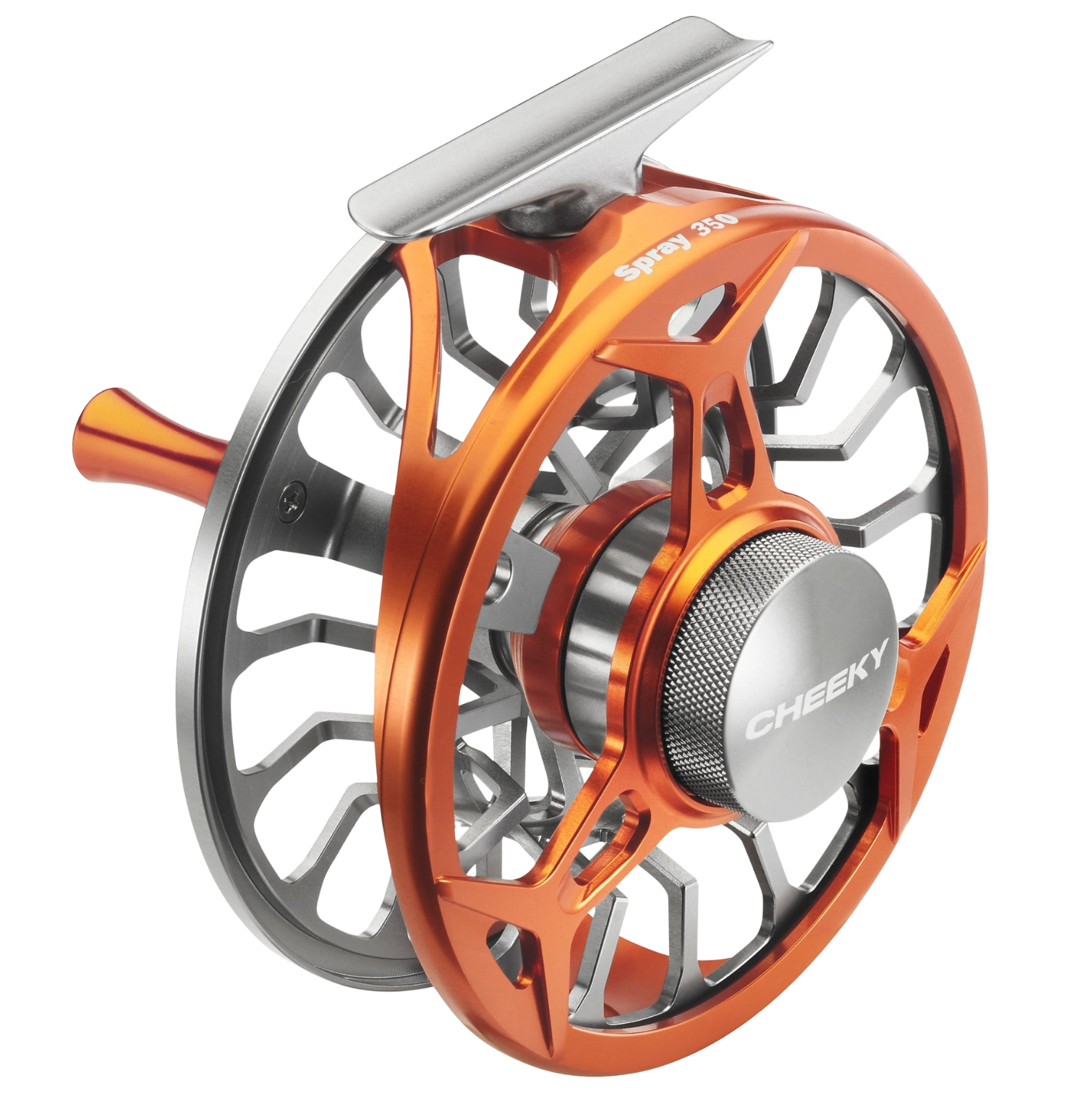 cheeky 350 fly reel Launch Triple Play and spool cap are CNC machined aluminum Cheeky Launch Fly Reel -