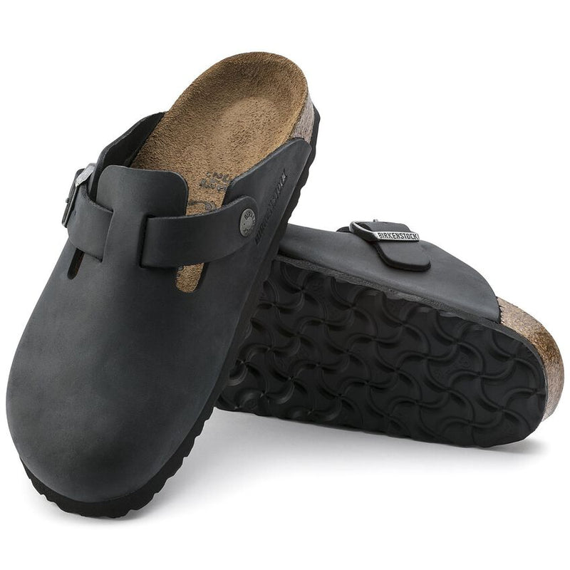 Birkenstock Unisex Boston Natural Leather Unisex Clogs