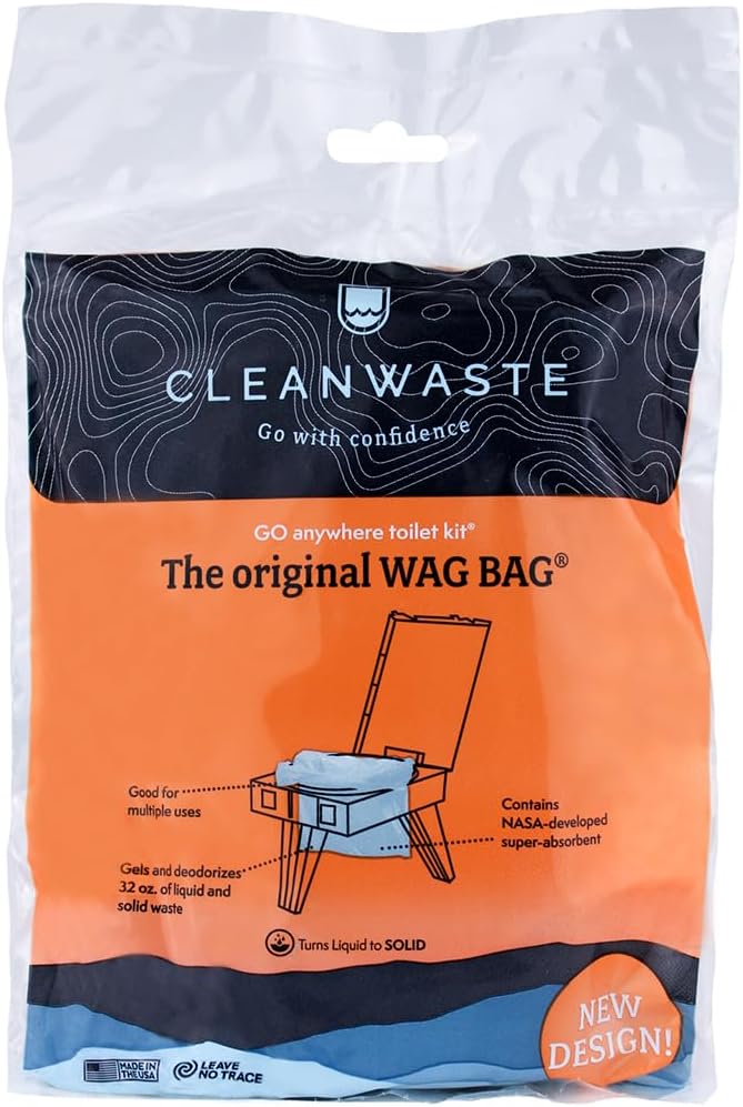 Cleanwaste Original Wag Bag GO Anywhere Toilet Kit