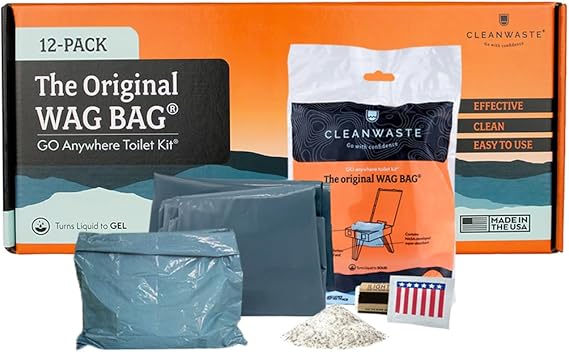 Cleanwaste Original Wag Bag GO Anywhere Toilet Kit