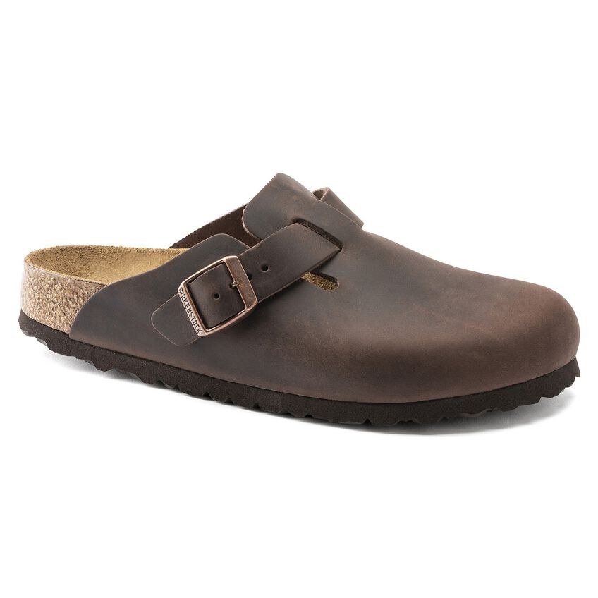 Birkenstock Men's Boston Oiled Leather Mule Clogs