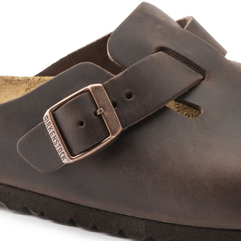 Birkenstock Men's Boston Oiled Leather Mule Clogs