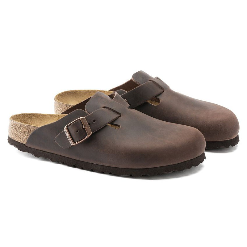 Birkenstock Men's Boston Oiled Leather Mule Clogs