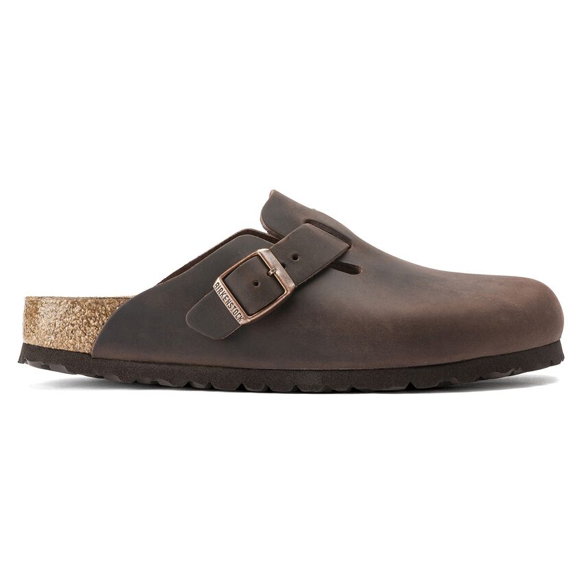 Birkenstock Men's Boston Oiled Leather Mule Clogs