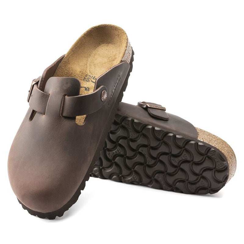 Birkenstock Men's Boston Oiled Leather Mule Clogs