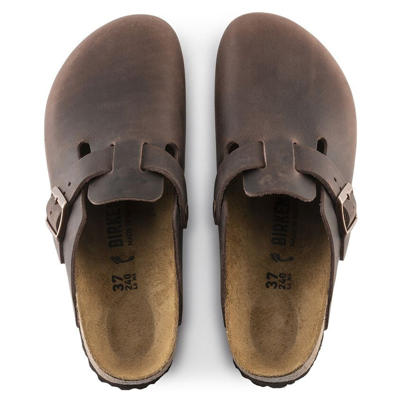 Birkenstock Men's Boston Oiled Leather Mule Clogs