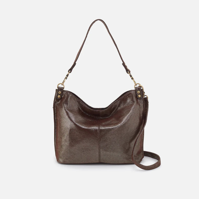 Hobo Pier Shoulder Bag in Metallic Leather