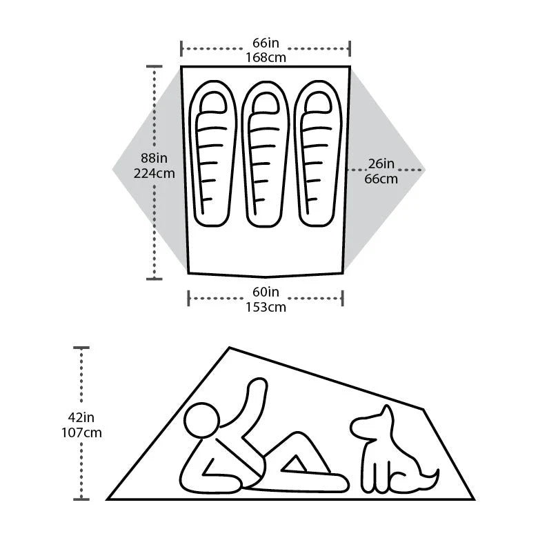 Big Agnes Tiger Wall 3 Platinum Crazylight Tent