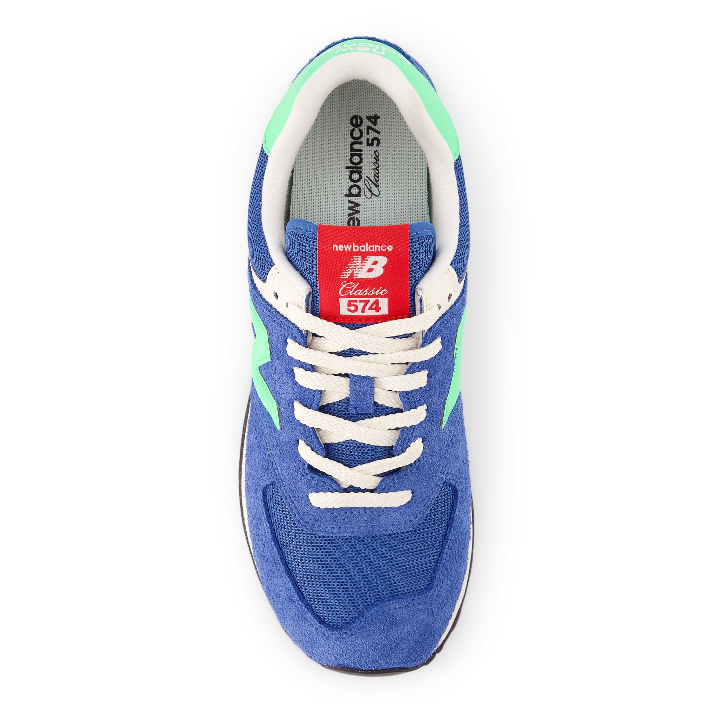 New Balance Unisex 574 Varsity Suede Sneaker - Blue Agate