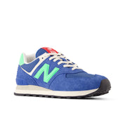 New Balance Unisex 574 Varsity Suede Sneaker - Blue Agate