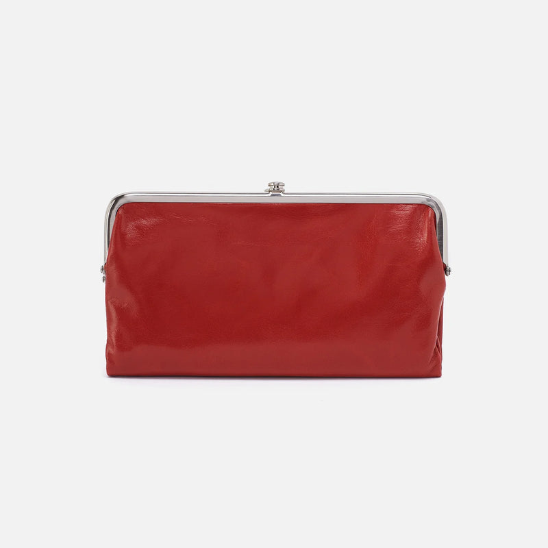 Hobo Lauren In Polished Leather Clutch Wallet