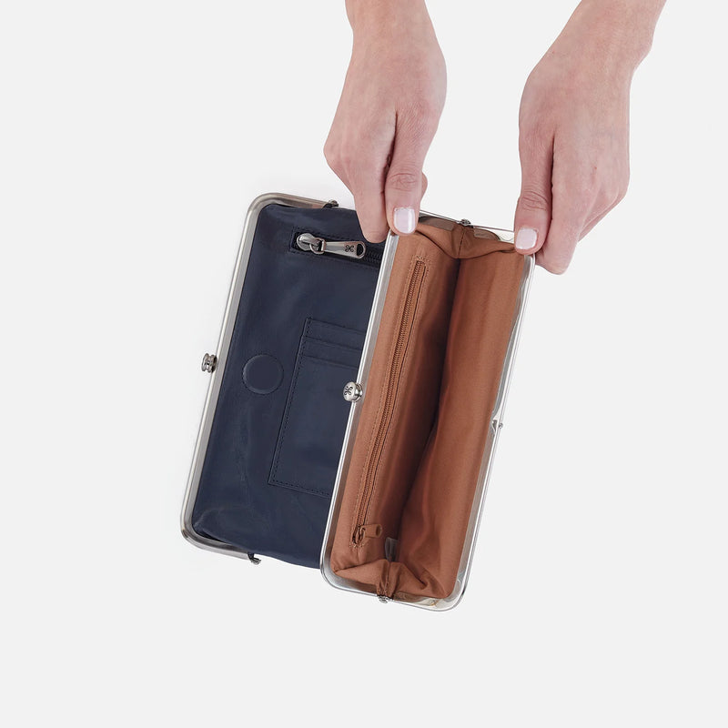 Hobo Lauren In Polished Leather Clutch Wallet