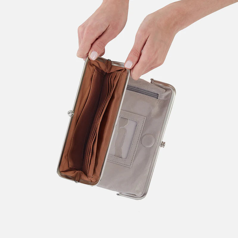 Hobo Lauren In Polished Leather Clutch Wallet