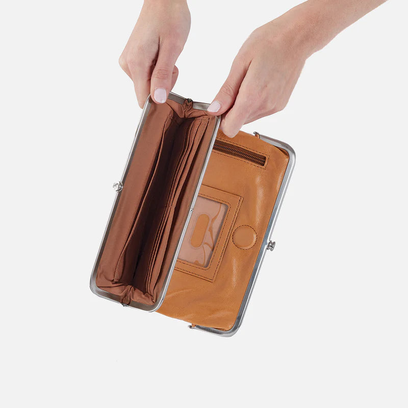 Hobo Lauren In Polished Leather Clutch Wallet