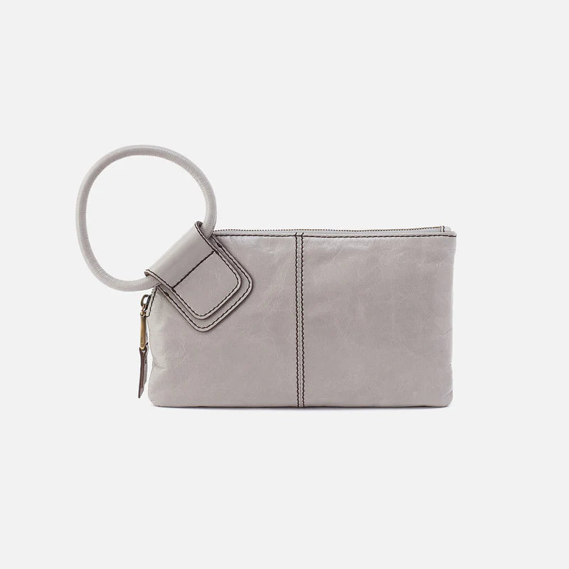 Hobo Sable Polished Leather Clutch Wristlet