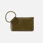 Hobo Sable Polished Leather Clutch Wristlet